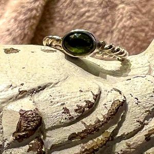 Sterling Silver Genuine Peridot Ring